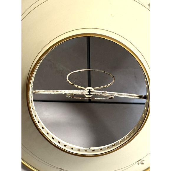 Vintage Toleware Metal Lamp Shade 10.5" Width 5.25" Tall - Picture 5 of 8